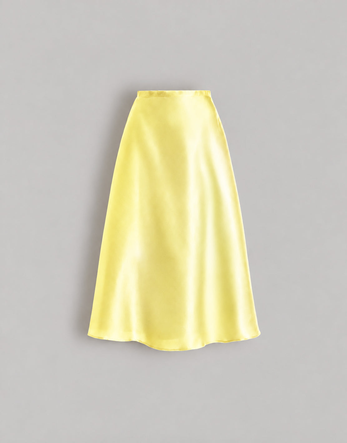 Jupe ample en organza de soie - Yellow