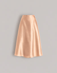 Jupe ample en organza de soie - Beige