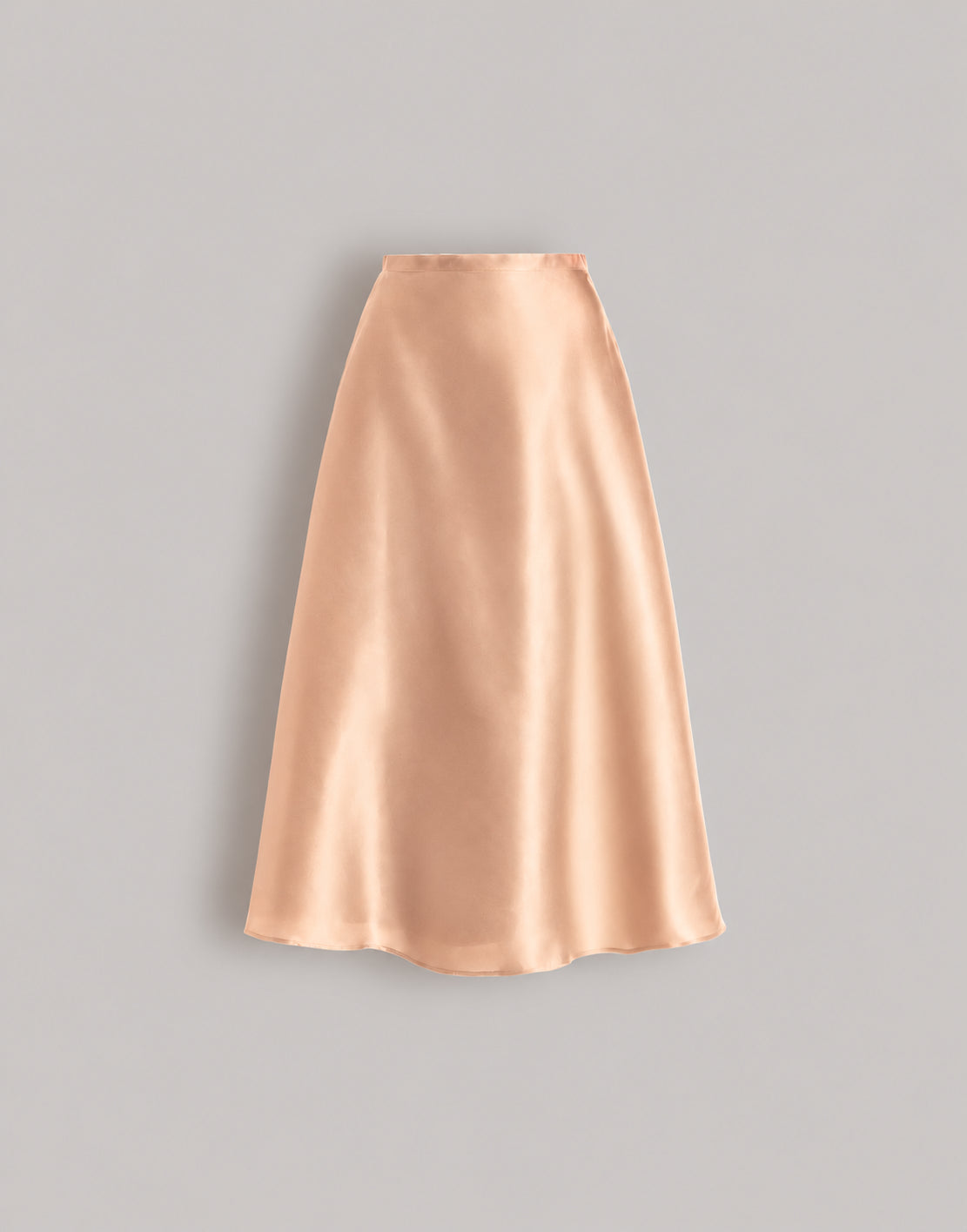 Jupe ample en organza de soie - Beige