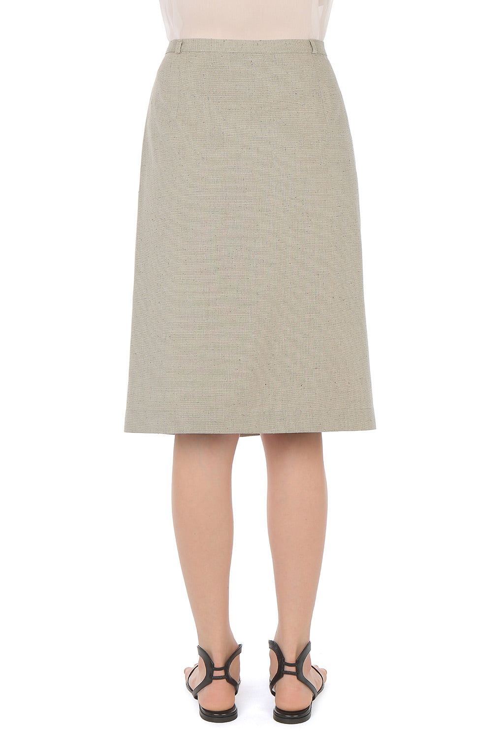 Jupe portefeuille en tweed - Light beige