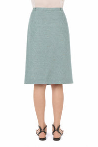 Jupe portefeuille en tweed - Light blue