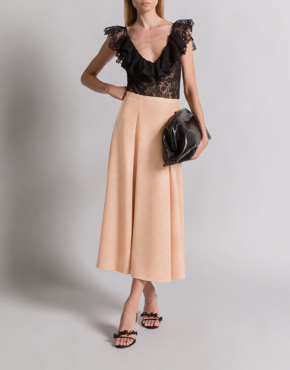 Jupe en laine tropicale - Pink