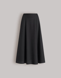 Jupe en laine tropicale - Black