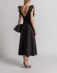 Jupe en laine tropicale - Black