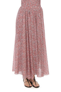 Jupe plissée en tulle imprimé - Red