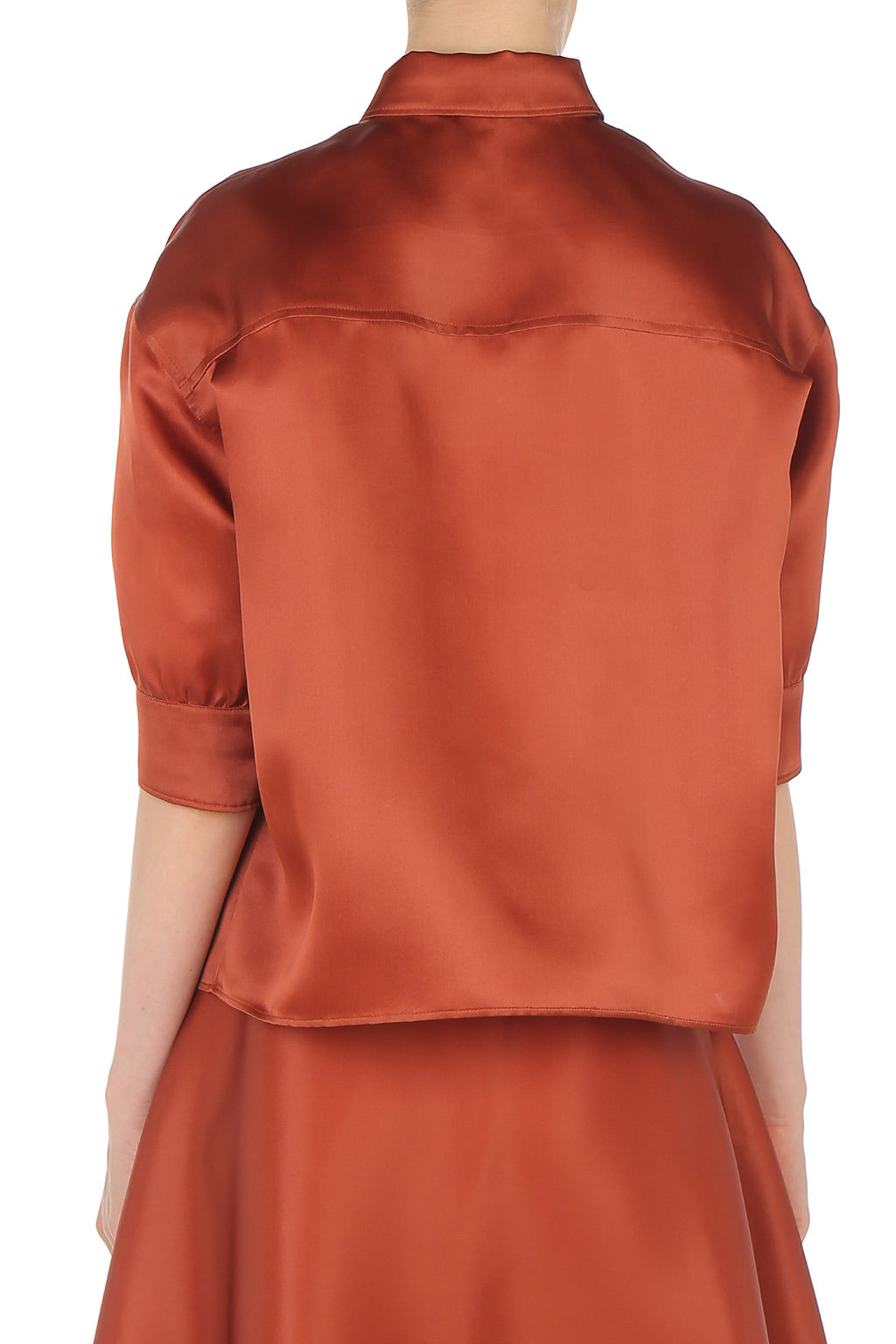 Blouse en organza de soie - Red