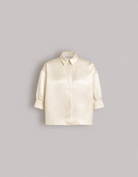 Blouse en organza de soie - Ivory