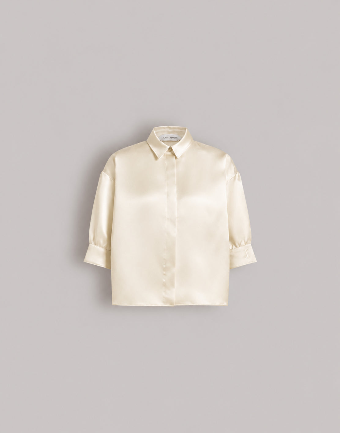 Blouse en organza de soie - Ivory