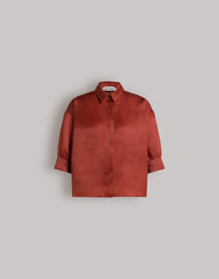 Blouse en organza de soie - Red