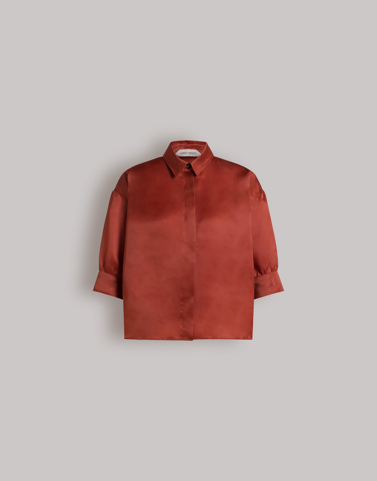 Blouse en organza de soie - Red