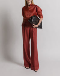 Blouse en organza de soie - Red