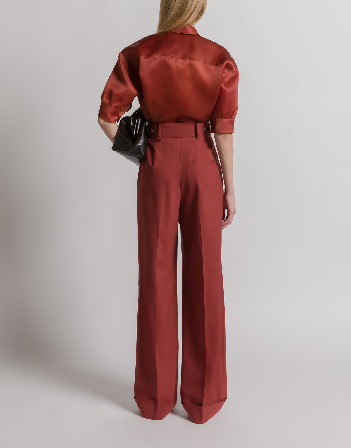 Blouse en organza de soie - Red