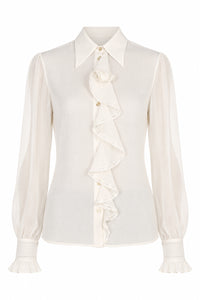 Blouse à Volants - Ivory