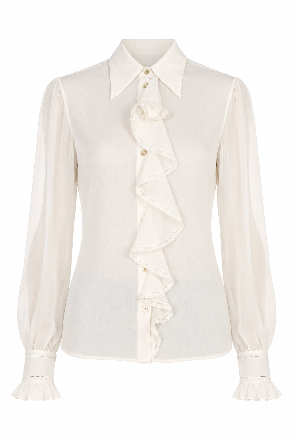 Blouse à Volants - Ivory
