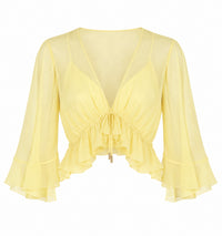 Boléro Transparent à Volants - Yellow