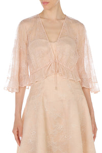 Boléro en Dentelle à Nouer - Beige