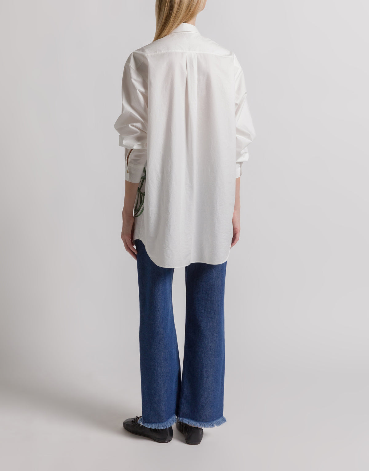 Chemise en coton avec imprimé Herbarium - Ivory