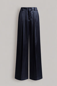 Pantalon en satin brillant - Blue