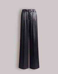 Pantalon en satin brillant - Black