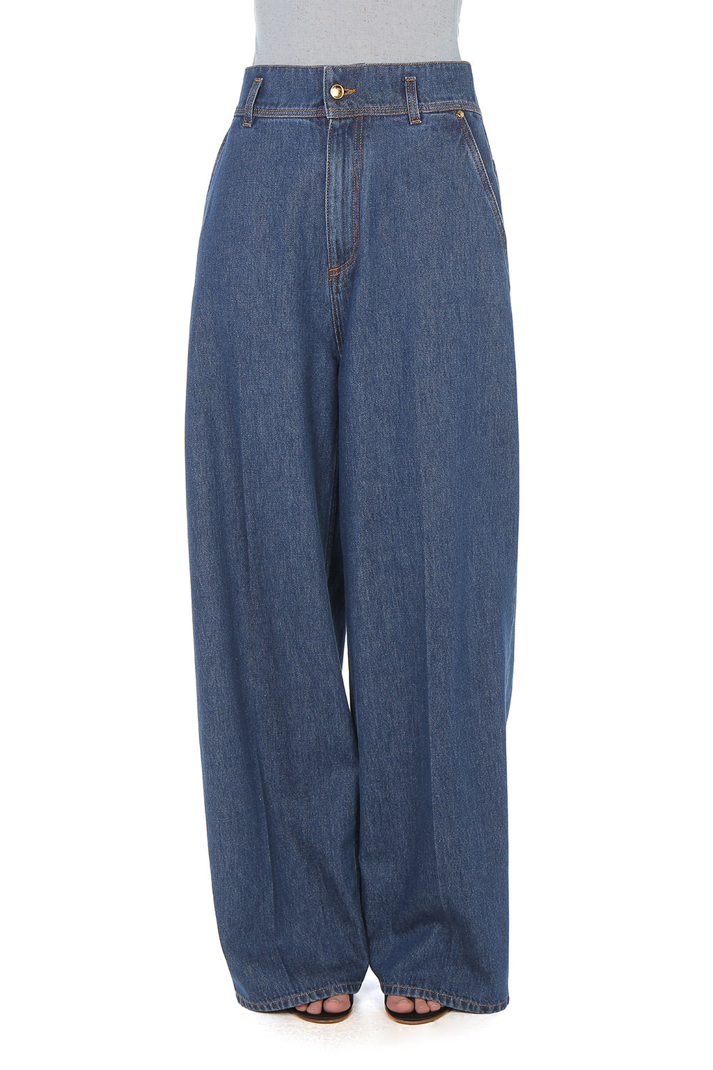 Pantalon  large en denim - Light blue