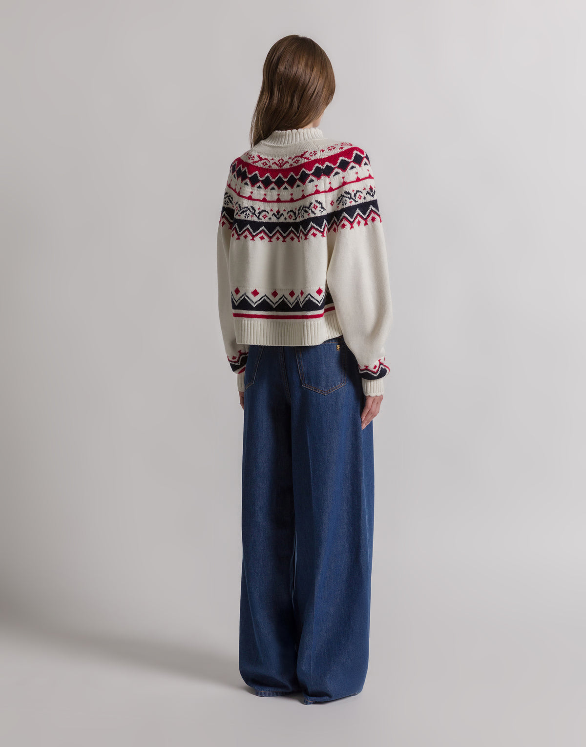 Pantalon  large en denim - Light blue