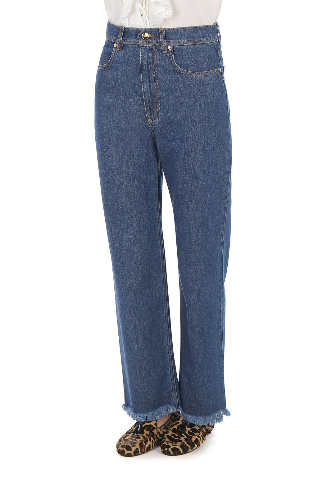 Pantalon droit en denim - Light blue