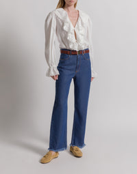 Pantalon droit en denim - Light blue