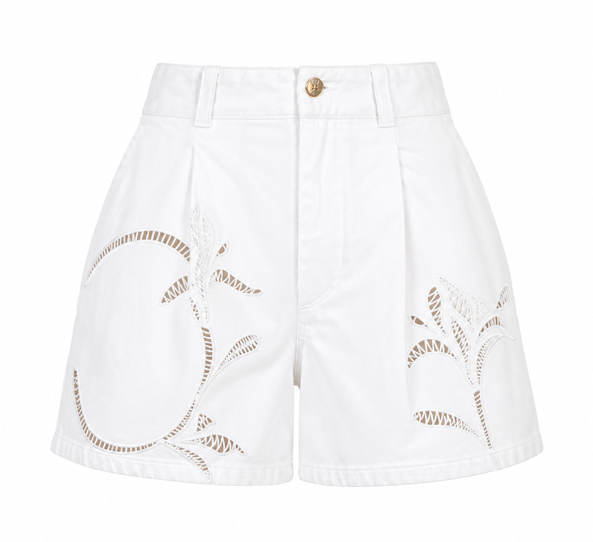 Short à Broderie Anglaise - White