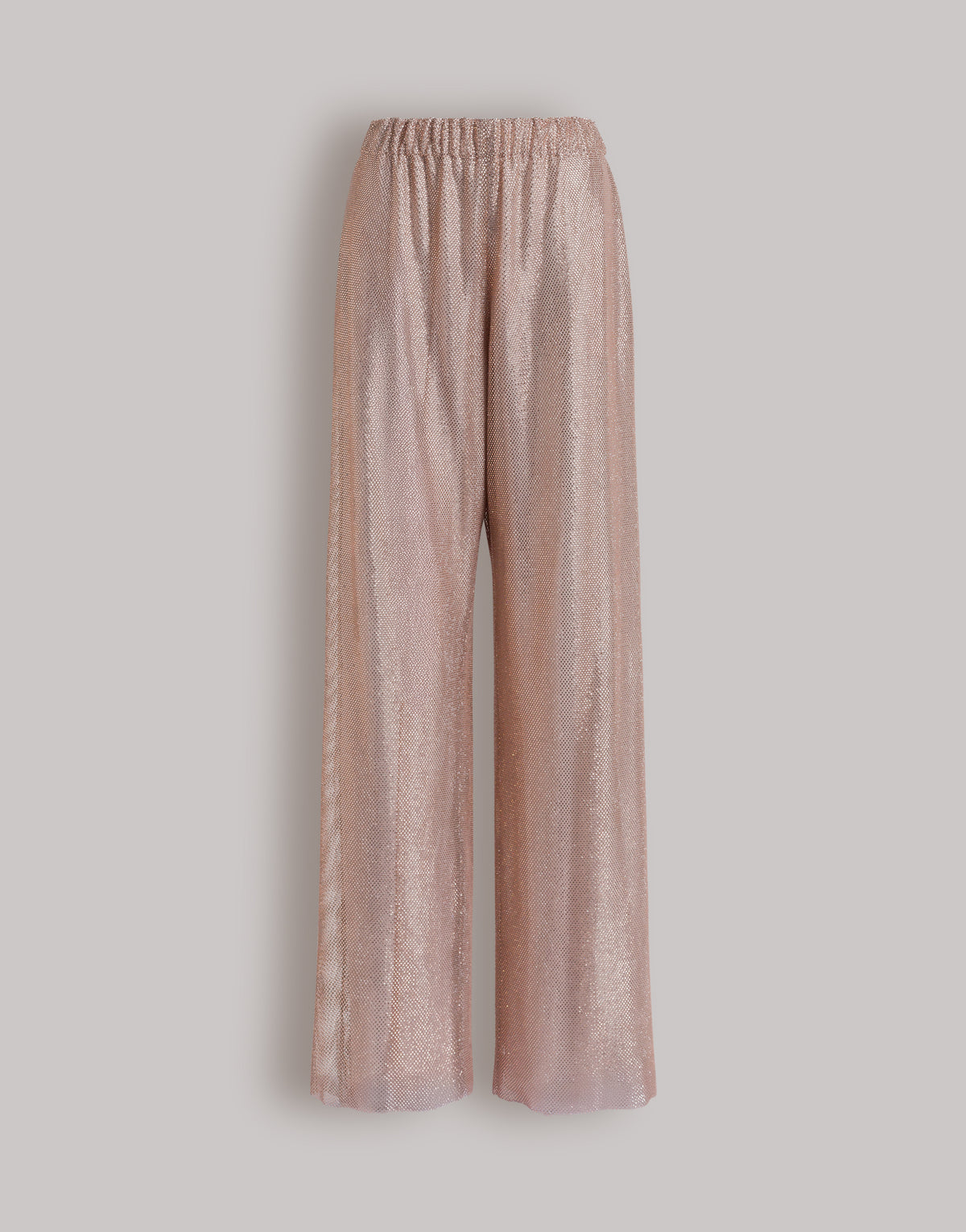 Pantalon large à micro-rhinestone - Pink