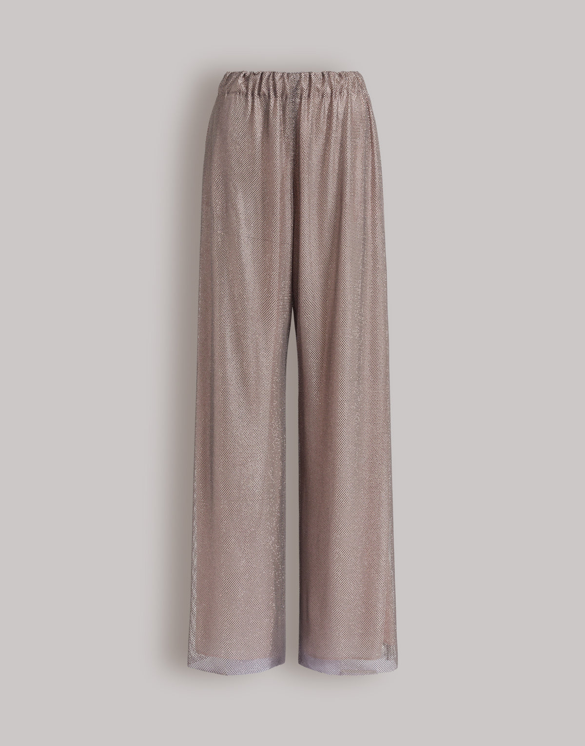 Pantalon large à micro-rhinestone - Silver