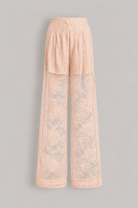 Pantalon en dentelle transparente - Beige