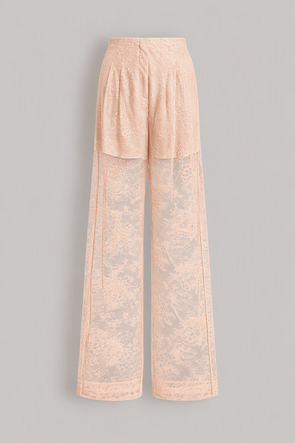 Pantalon en dentelle transparente - Beige