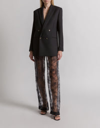 Pantalon en dentelle transparente - Black
