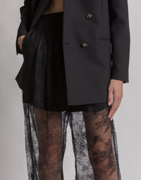Pantalon en dentelle transparente - Black