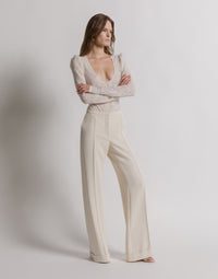 Pantalon habillé en cady - Ivory