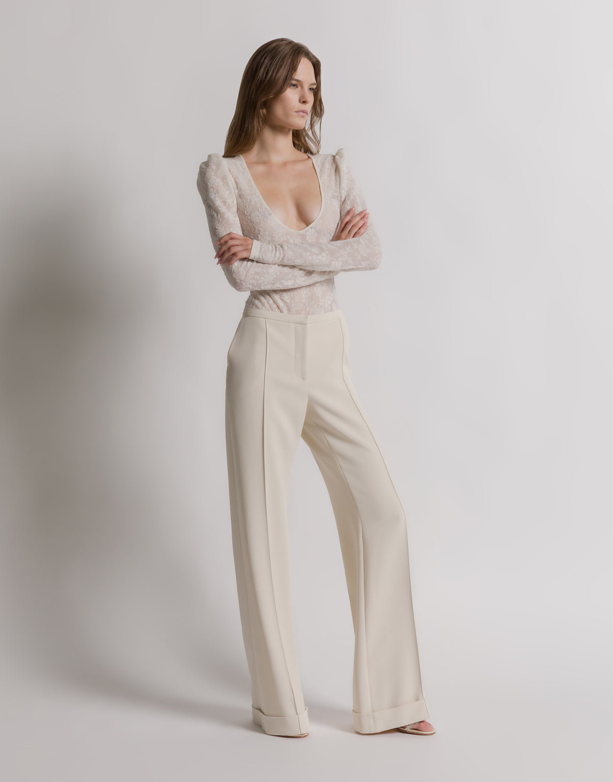 Pantalon habillé en cady - Ivory