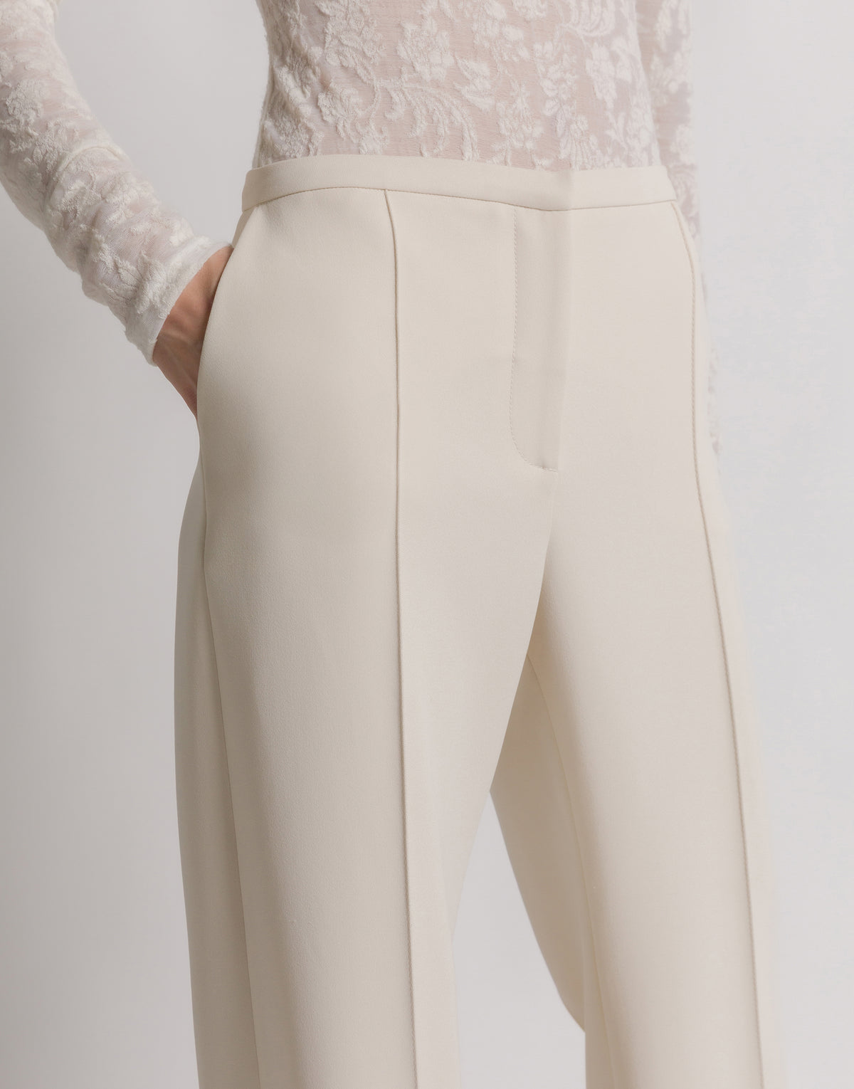 Pantalon habillé en cady - Ivory