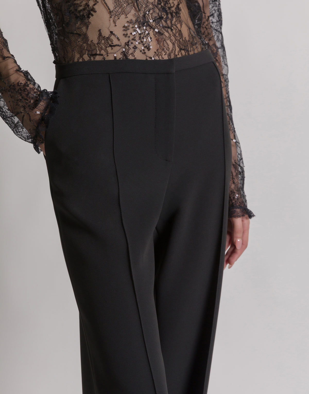 Pantalon habillé en cady - Black