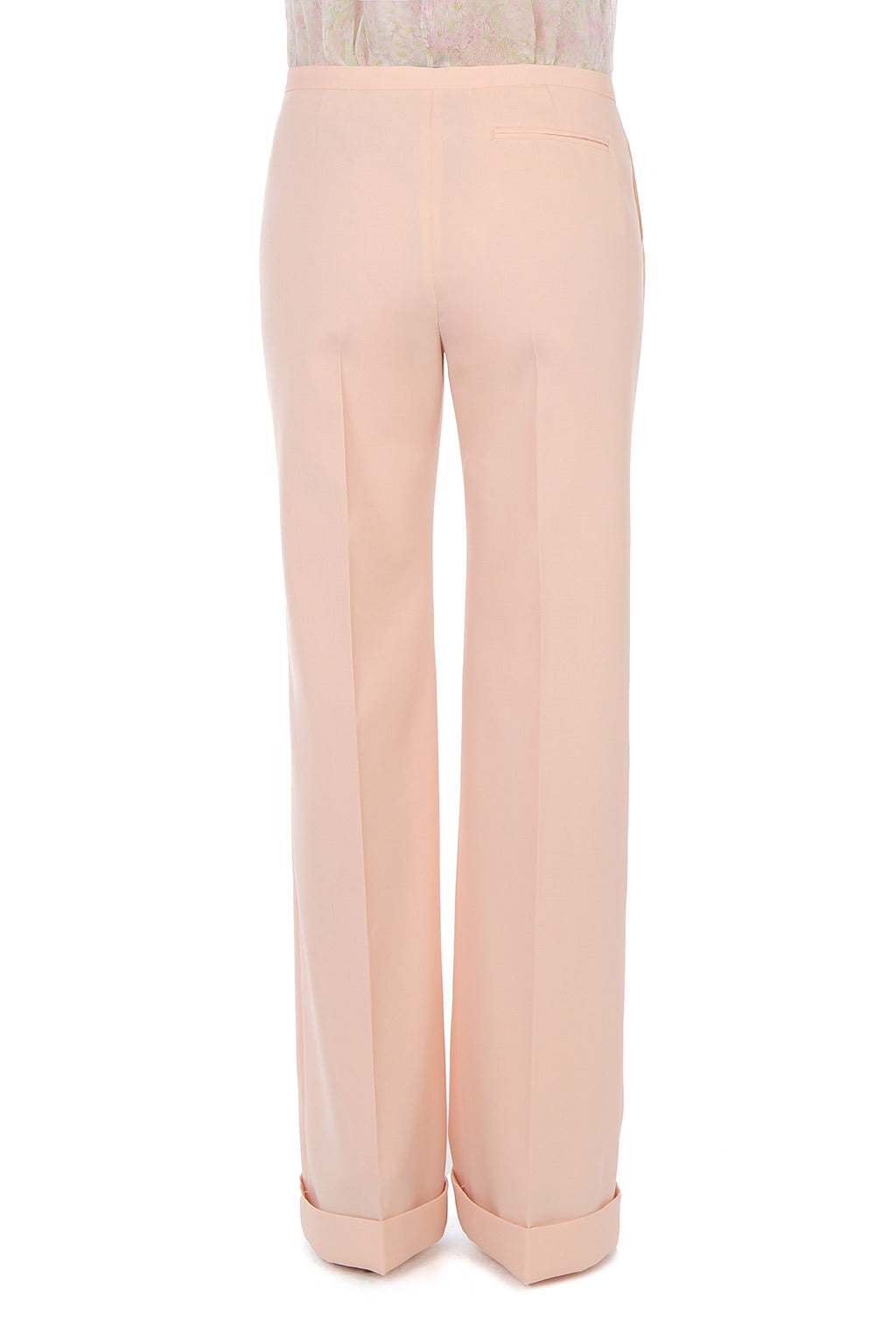 Pantalon bootcut en laine Tropical - Pink