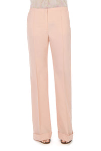 Pantalon bootcut en laine Tropical - Pink