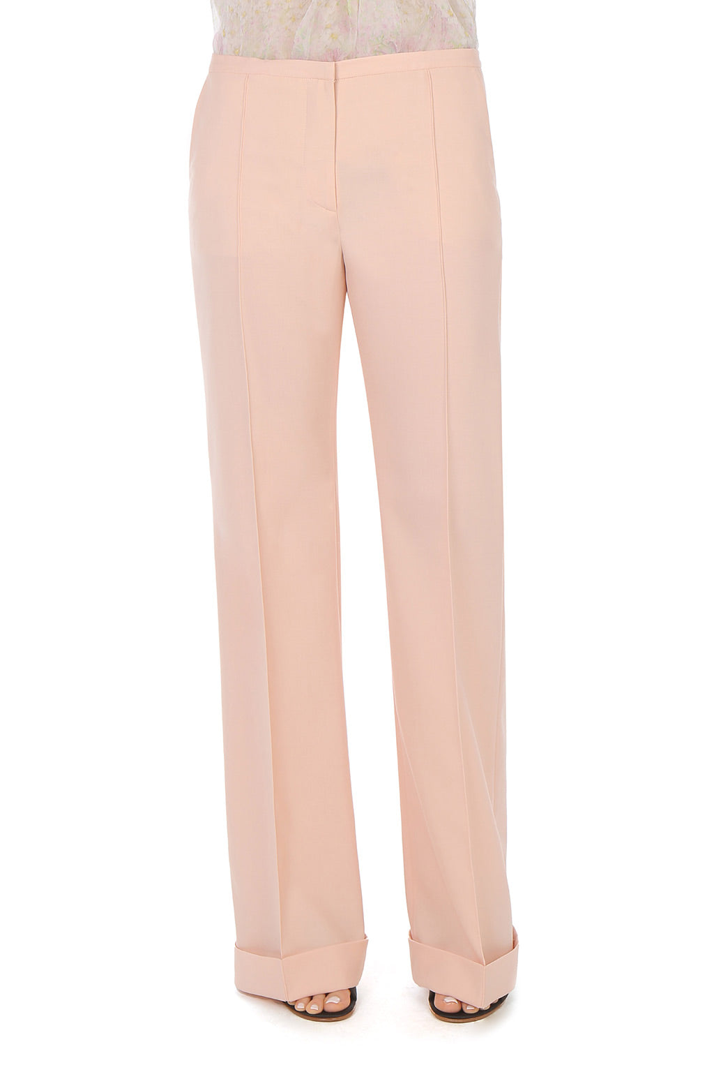 Pantalon bootcut en laine Tropical - Pink