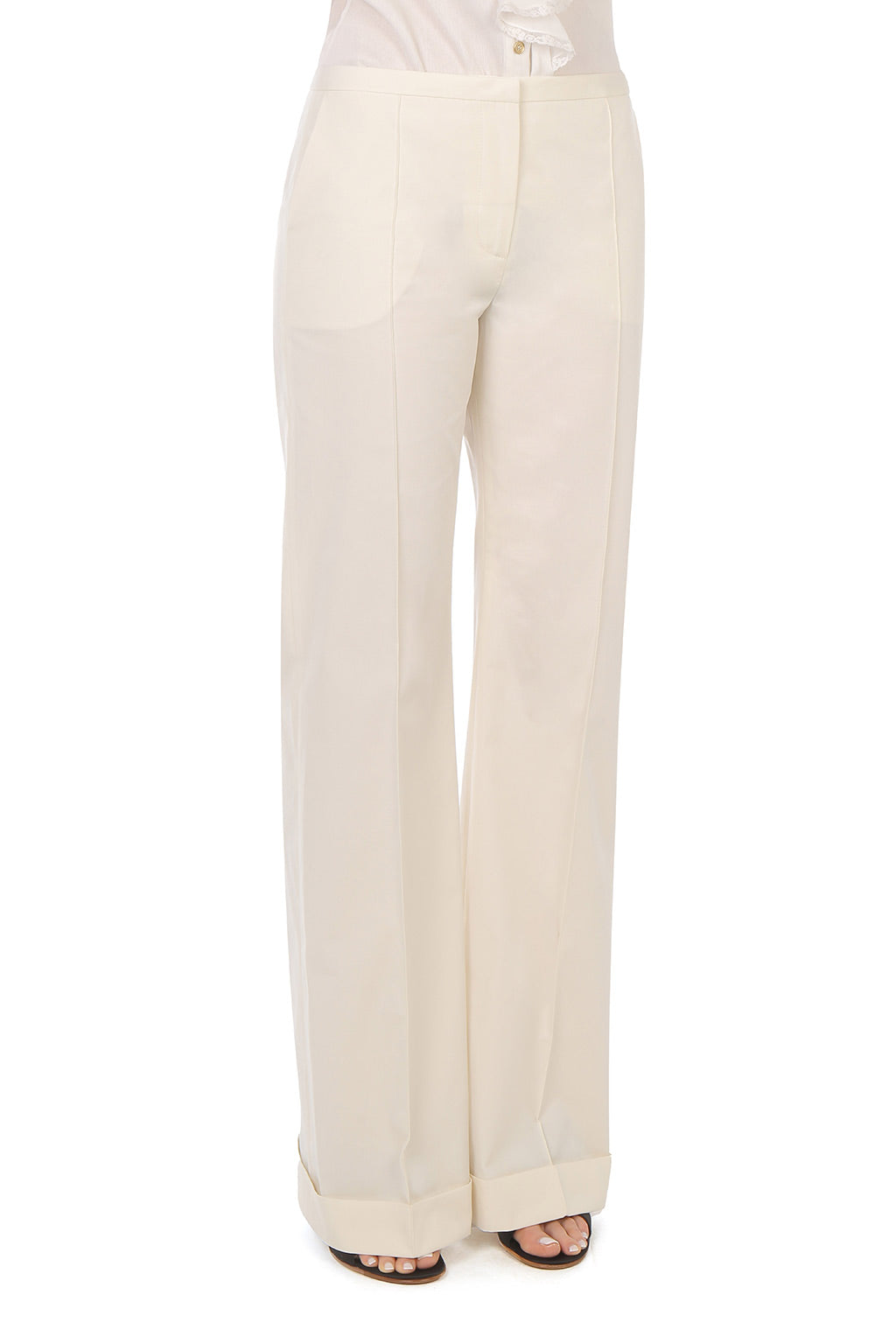 Pantalon Large Tailleur - White