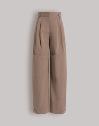 Pantalon utilitaire en coton - Brown