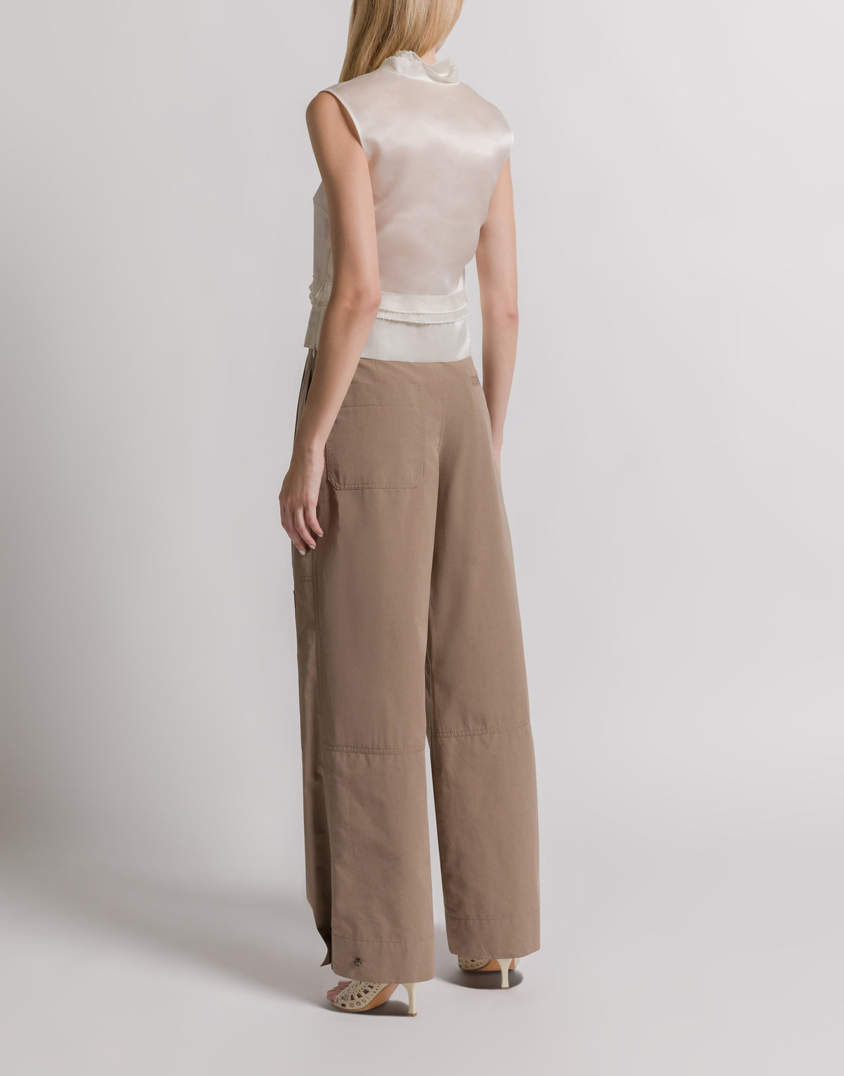 Pantalon utilitaire en coton - Brown