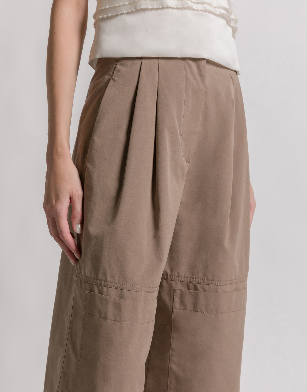Pantalon utilitaire en coton - Brown