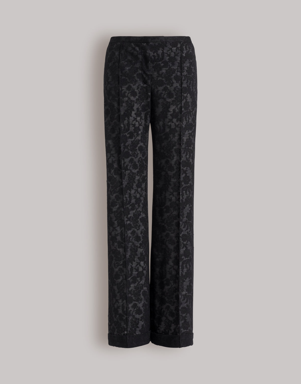 Pantalon en dentelle de laine - Black