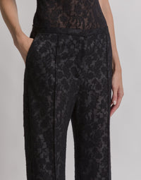 Pantalon en dentelle de laine - Black