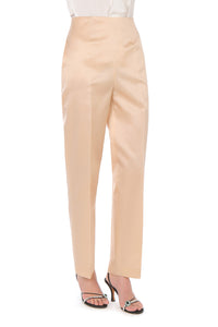 Pantalon habillé en organza de soie - Beige
