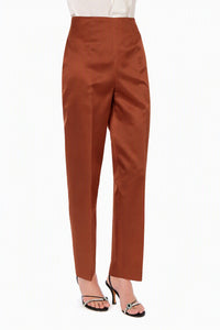 Pantalon habillé en organza de soie - Red