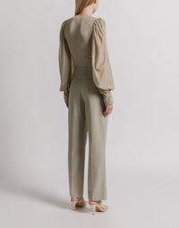 Pantalon de costume en tweed - Light beige